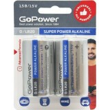 Батарейка GoPower (LR20, 2 шт.) (00-00017862)