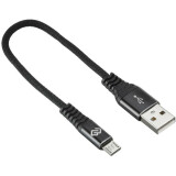 Кабель USB A (M) - microUSB B (M), 0.15м, Digma MICROUSB-0.15M-BLK