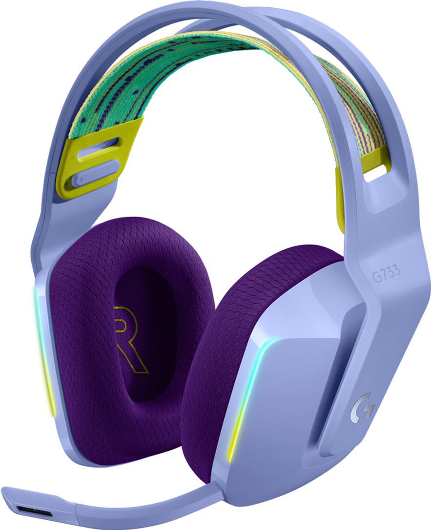 Гарнитура Logitech G733 LIGHTSPEED Wireless RGB Gaming Lilac (981-000890):  купить в интернет магазине Регард Москва: цена, характеристики, описание,  отзывы