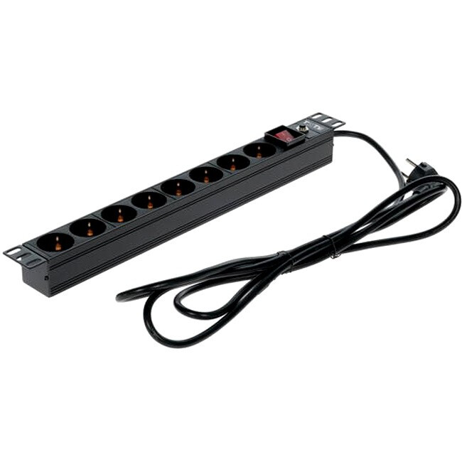 Блок евророзеток для 19 шкафов 16а cabeus pdu 9p 2eu 9 розеток