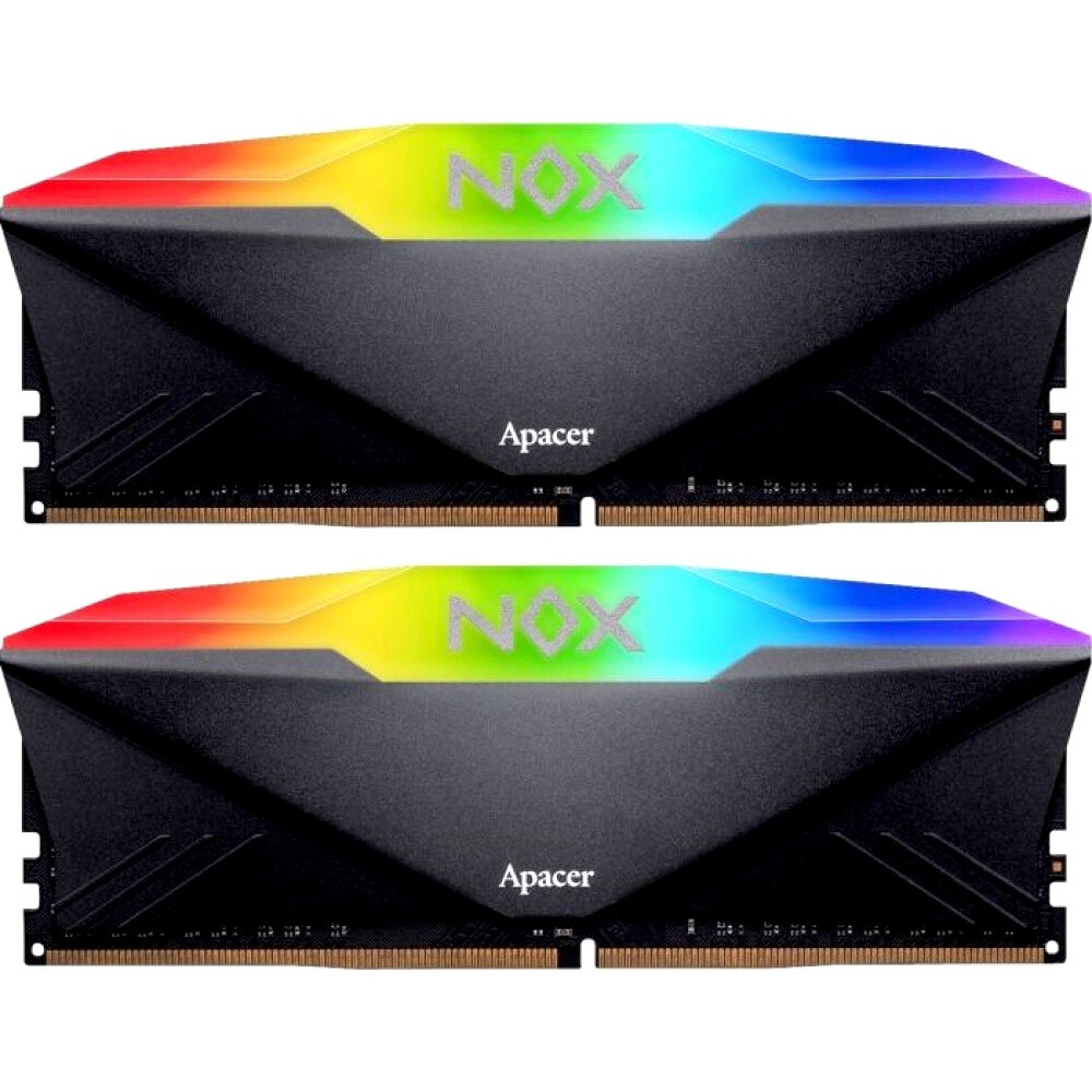 Оперативная память 16Gb DDR4 3200MHz Apacer NOX RGB Black (AH4U16G32C28YNBAA-2) (2x8Gb KIT)