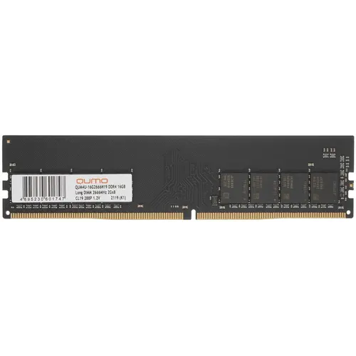 Оперативная память 16Gb DDR4 2666MHz QUMO (QUM4U-16G2666N19)