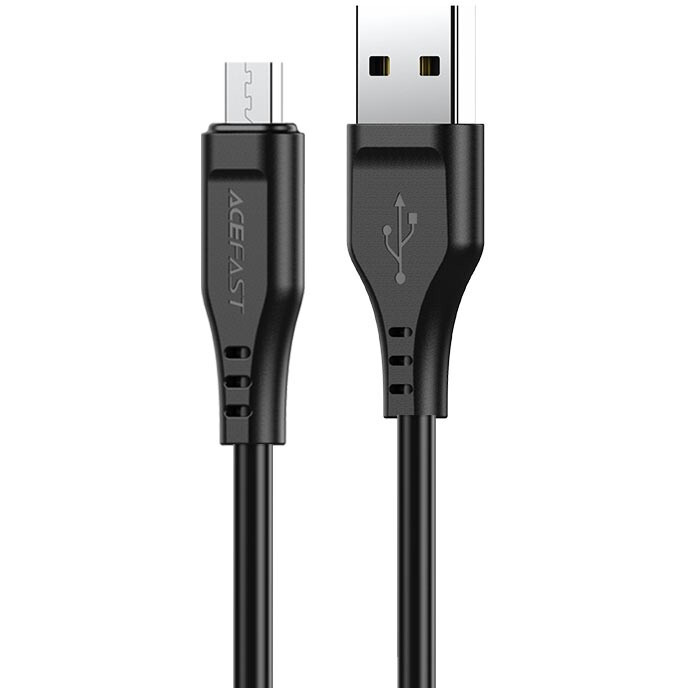 Кабель USB A (M) - microUSB B (M), 1.2м, ACEFAST C3-09 Black - AF-C3-09-BK