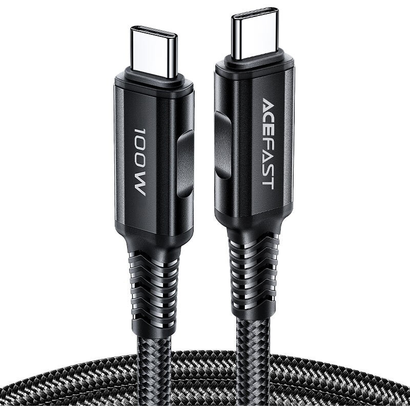 Кабель USB Type-C - USB Type-C, 2м, ACEFAST C4-03 Black - AF-C4-03-BK