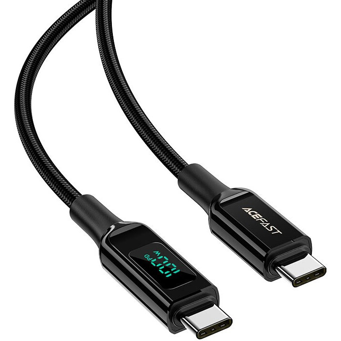 Кабель USB Type-C - USB Type-C, 2м, ACEFAST C6-03 Black - AF-C6-03-BK