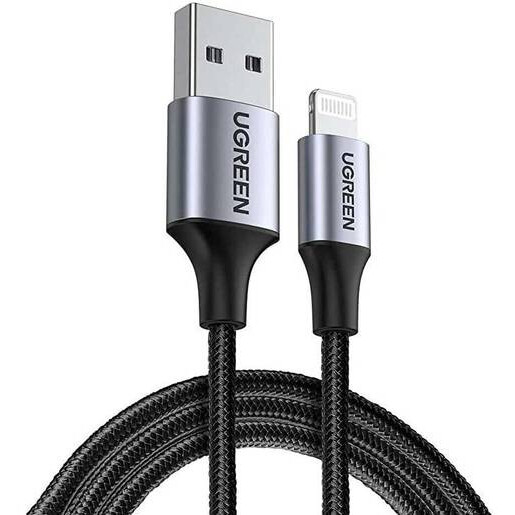 Кабель USB - Lightning, 2м, UGREEN US199 Black - 60158