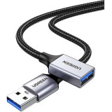 Кабель удлинительный USB A (M) - USB A (F), 1м, UGREEN US115 Black (10495)