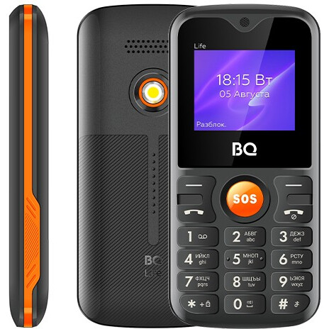 Телефон BQ 1853 Life Black/Orange - BQ-1853