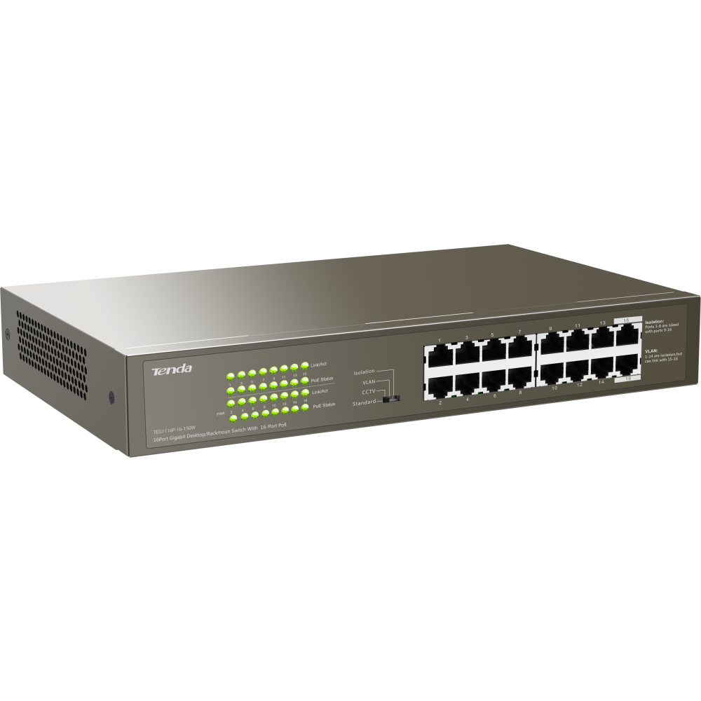 Свитч отзывы. Коммутатор Tenda tef1118p-16-150w. POE Switch 16 Port. 6-Ти портовый сетевой коммутатор Tenda s16. Коммутатор КДМ-16.