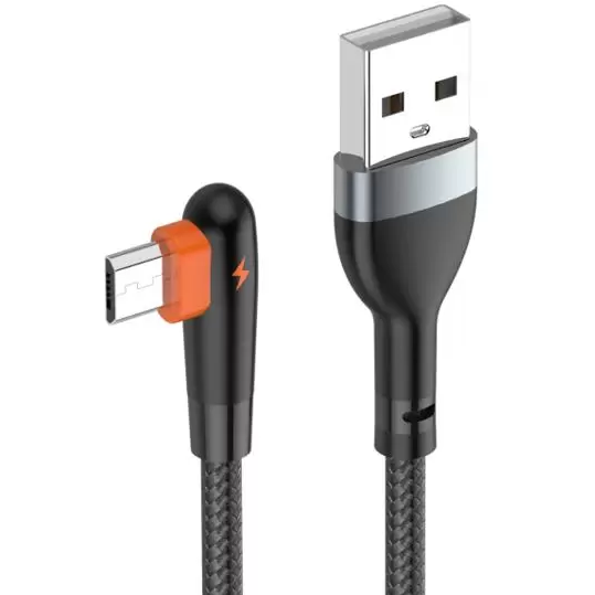 Кабель USB A (M) - microUSB B (M), 1м, LDNIO LS561 Black/Orange - LD_C3800