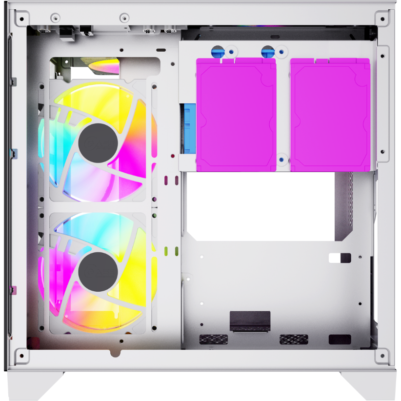 POWERCASE Vision Micro White CVWM-l4. Корпус POWERCASE Vision Micro, White, Tempered Glass, 4х 120mm 5-Color Fan, белый, MATX (CVWM-l4). Корпус POWERCASE Vision White. Корпус POWERCASE Vision Micro.