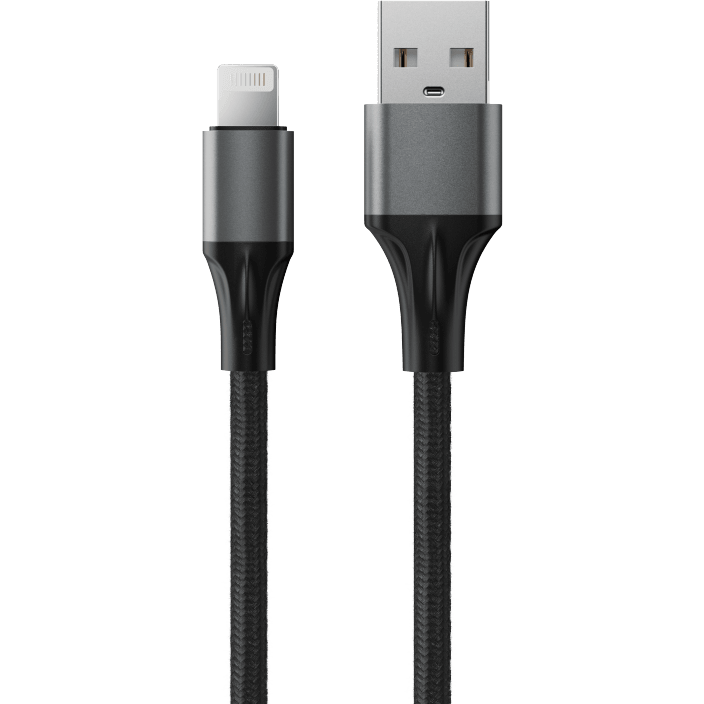 Кабель USB - Lightning, 1м, Accesstyle AL24-F100M Black