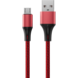 Кабель USB A (M) - microUSB B (M), 1м, Accesstyle AM24-F100M Red/Black (AM24-F100M Red+black)