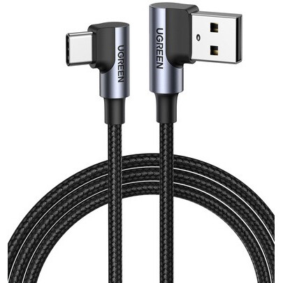 Кабель USB - USB Type-C, 1м, UGREEN US176 Black - 20856