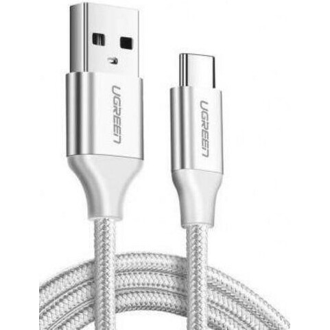 Кабель USB - USB Type-C, 1м, UGREEN US288 White - 60131