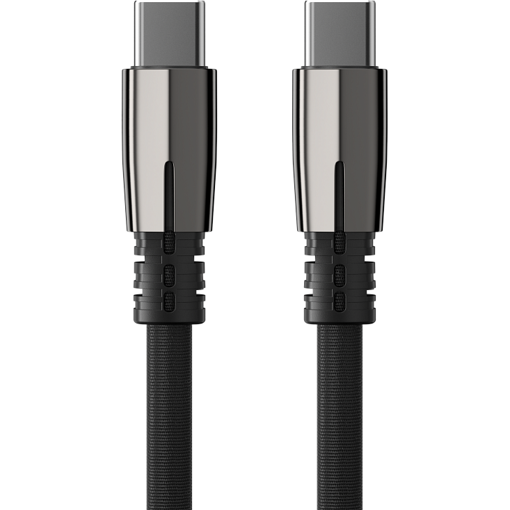 Кабель USB Type-C - USB Type-C, 1м, Accesstyle CC50-F100LED Black