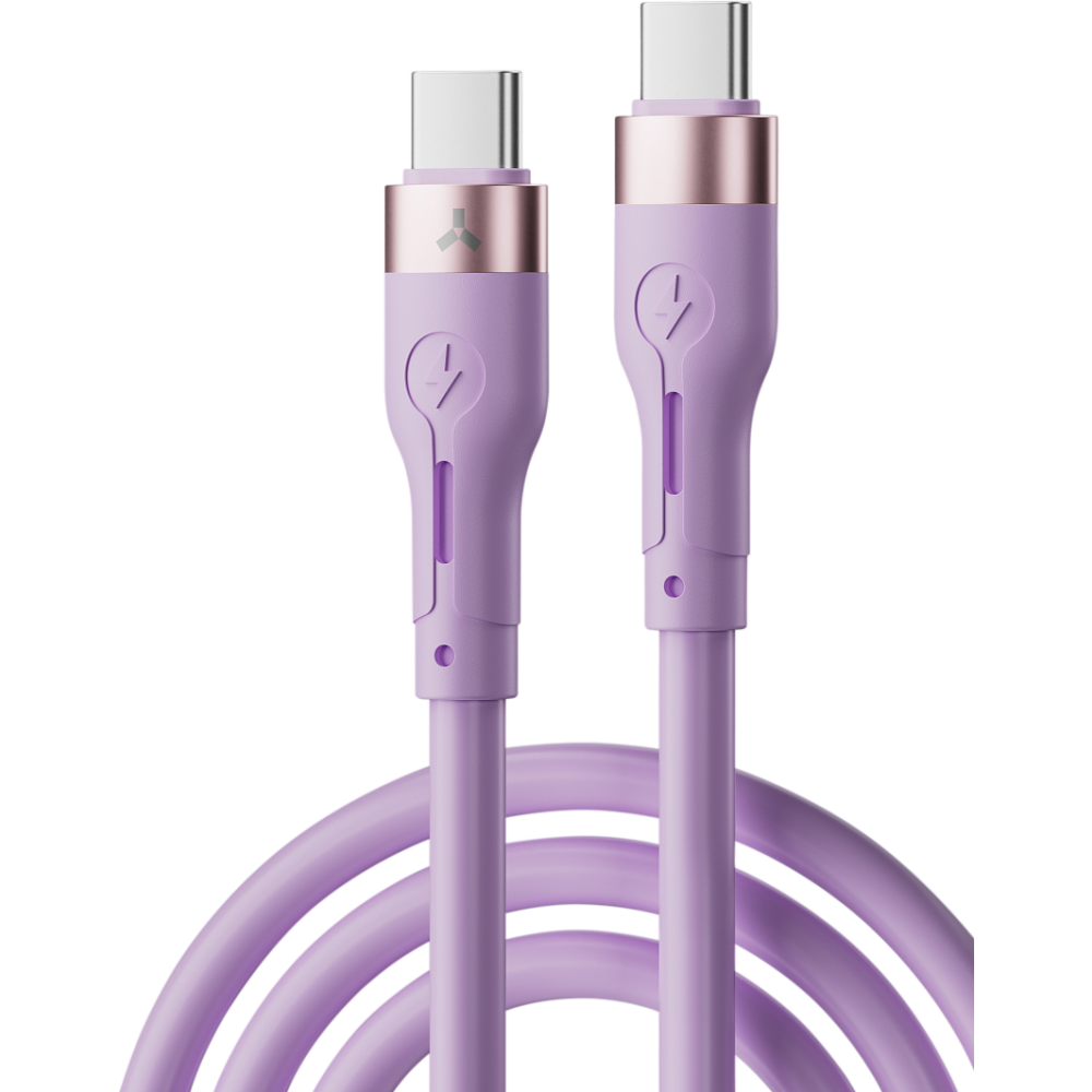 Кабель USB Type-C - USB Type-C, 1м, Accesstyle CC30-S100 Violet