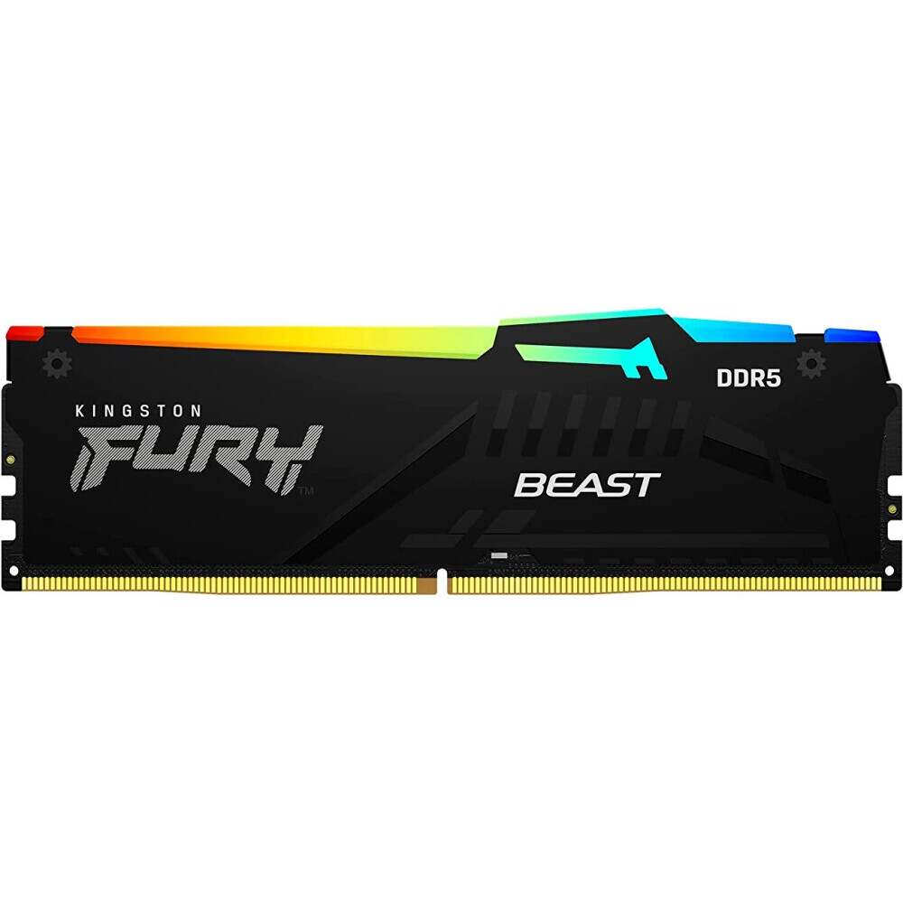 Оперативная память 16Gb DDR5 5200MHz Kingston Fury Beast RGB (KF552C40BBA-16)