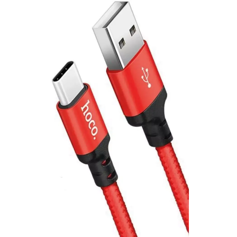 Кабель USB - USB Type-C, 2м, HOCO X14 Red/Black (HC-62936)