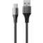 Кабель USB - USB Type-C, 1м, Accesstyle AC30-F100M Black/Grey