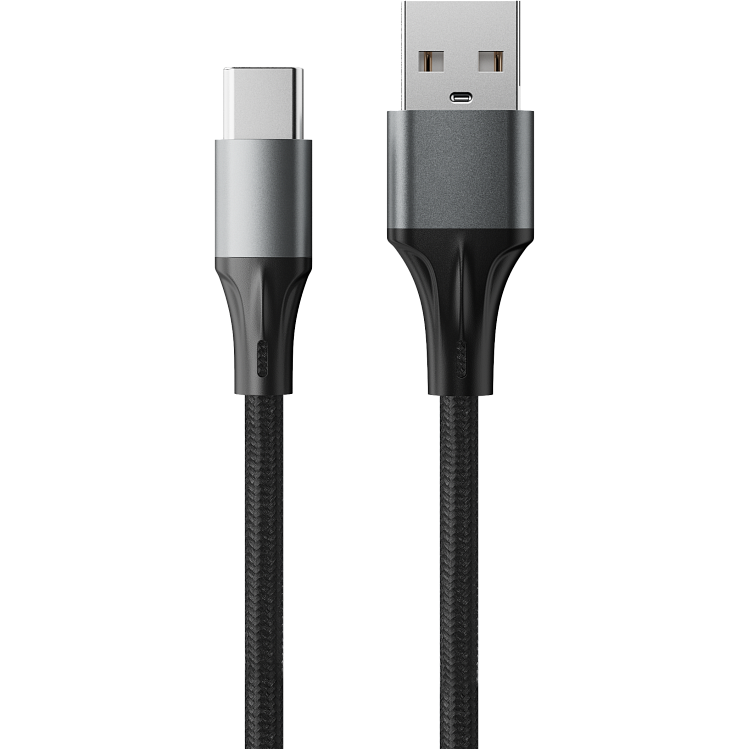 Кабель USB - USB Type-C, 2м, Accesstyle AC30-F200M Black