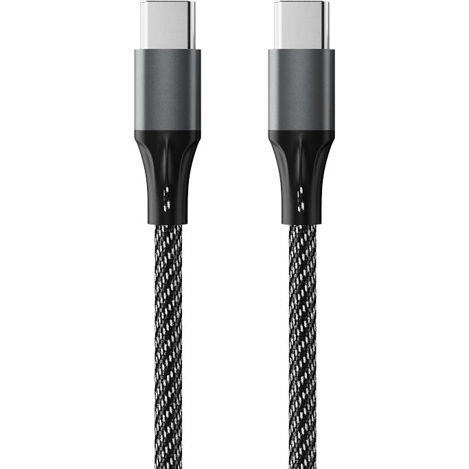 Кабель USB Type-C - USB Type-C, 1м, Accesstyle CC30-F100M Black/Grey