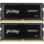 Оперативная память 32Gb DDR5 5600MHz Kingston Fury Impact SO-DIMM (KF556S40IBK2-32) (2x16Gb KIT)