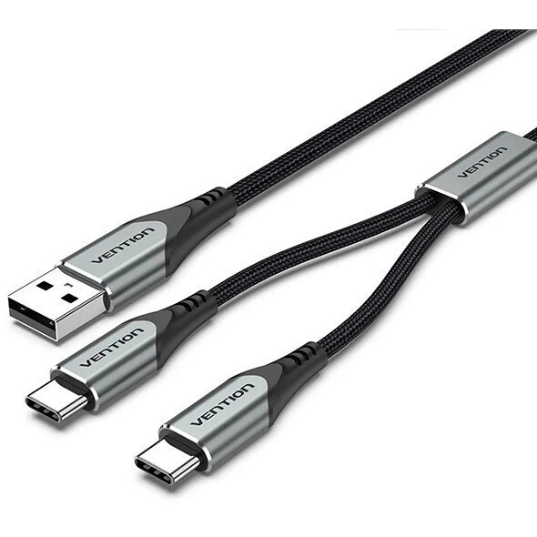 Кабель USB - 2x USB Type-C, 1м, Vention CQOHF