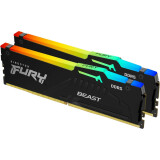Оперативная память 16Gb DDR5 5600MHz Kingston Fury Beast Black RGB (KF556C40BBAK2-16) (2x8Gb KIT)