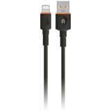 Кабель USB - Lightning, 1м, AlterAcs F01-AL Black