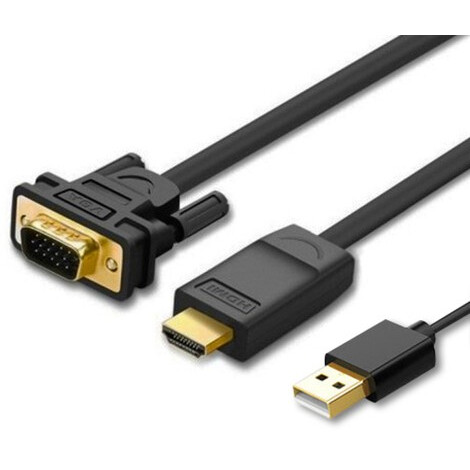 Кабель HDMI (M) - VGA (M), 1.5м, UGREEN MM101 - 30449