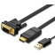 Кабель HDMI (M) - VGA (M), 1.5м, UGREEN MM101 - 30449