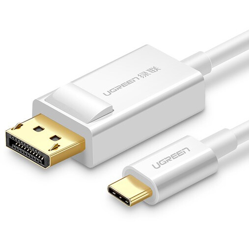 Кабель USB Type-C - DisplayPort, 1.5м, UGREEN MM139 White - 40420