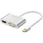 Переходник Mini DisplayPort (M) - HDMI/VGA (F), UGREEN MD115 Silver - 20421