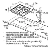 Газовая варочная панель Bosch PBP6C2B82O