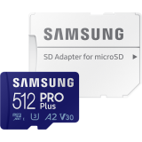 Карта памяти 512Gb MicroSD Samsung Pro Plus + SD адаптер (MB-MD512KA/APC)