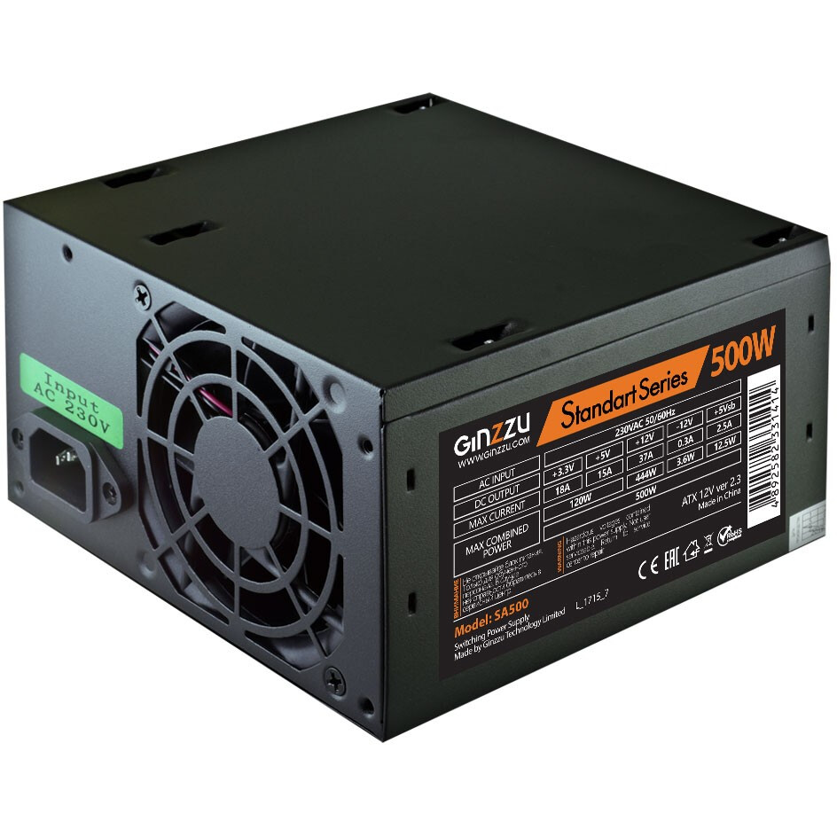 Блок питания 500W Ginzzu SA500 OEM