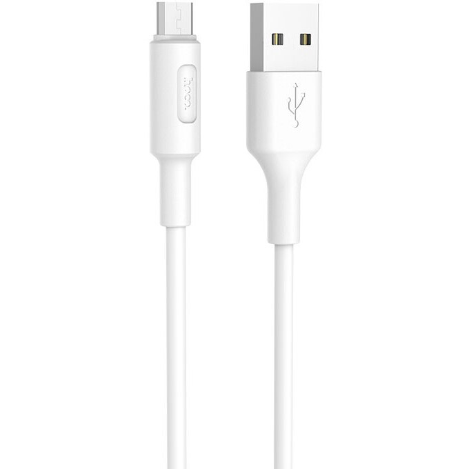 Кабель USB A (M) - microUSB B (M), 1м, HOCO X25 White (HC-80138) - 6957531080138