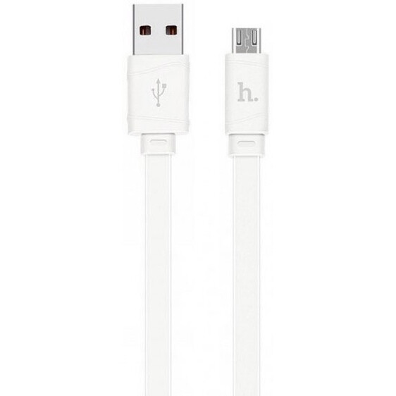 Кабель USB A (M) - microUSB B (M), 1м, HOCO X5 White (HC-40071) - 6957531040071