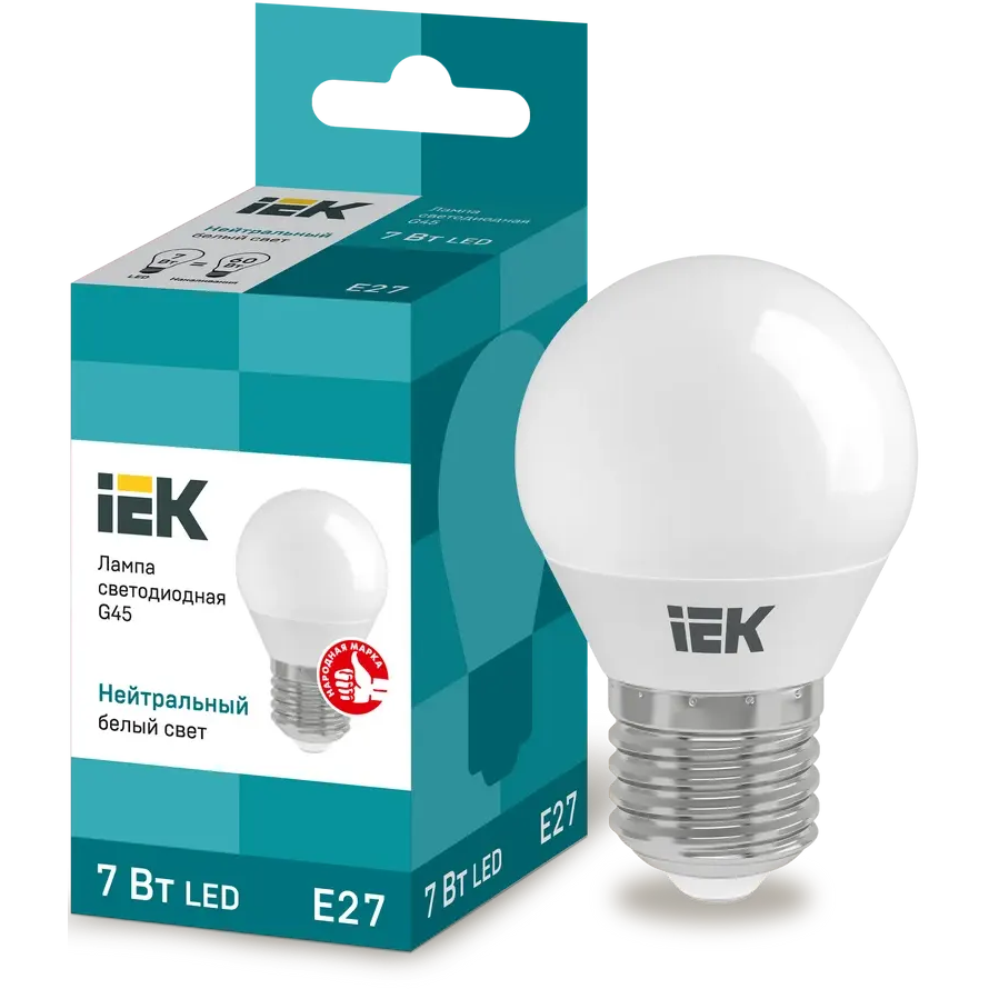 Светодиодная лампочка IEK LLE-G45-7-230-40-E27 (7 Вт, Е27)