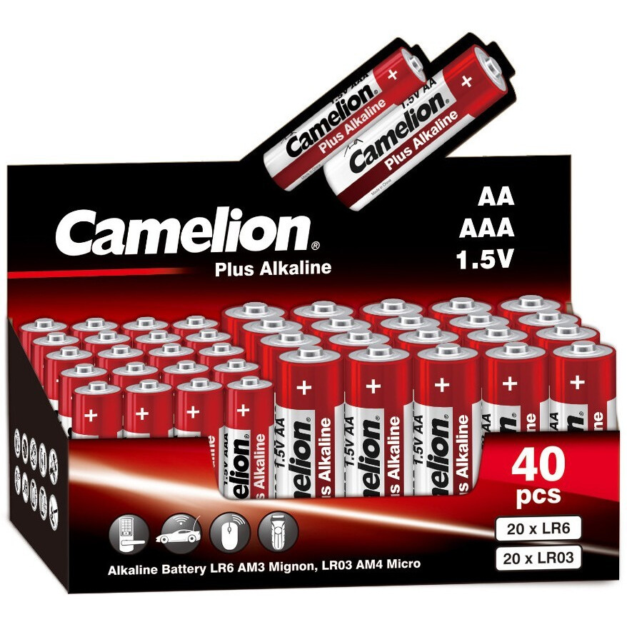 Батарейка Camelion 20LR6+20LR03-CB (AA, 20 шт. + AAA, 20 шт.) - 14981