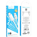 Кабель USB A (M) - microUSB B (M), 1м, HOCO X88 White (HC-83332) (6931474783332)