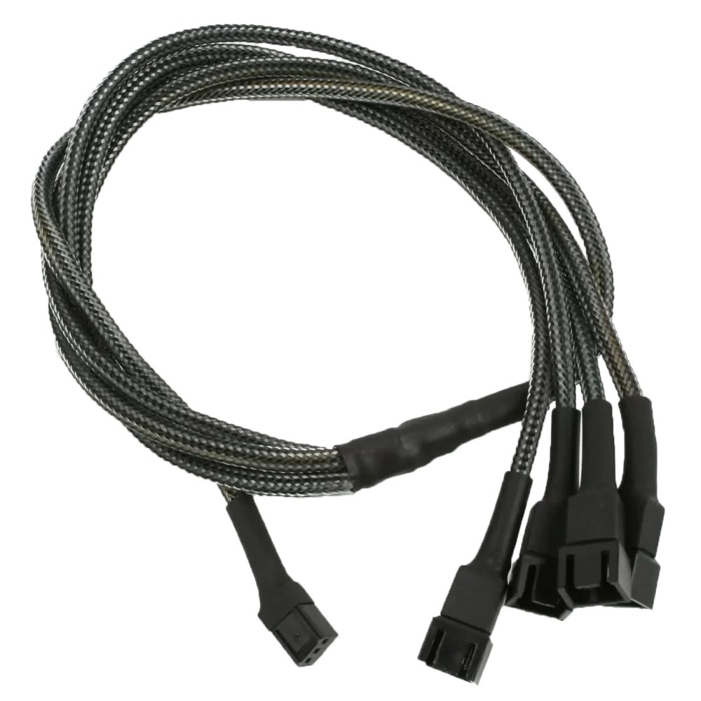 Разветвитель 3-pin - 4x 3-pin, Nanoxia NX34A30C Carbon