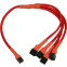 Разветвитель 3-pin - 4x 3-pin, Nanoxia NX34A30R Red