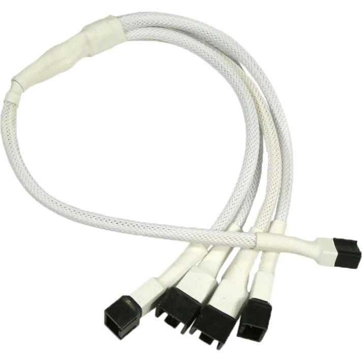 Разветвитель 3-pin - 4x 3-pin, Nanoxia NX34A30W White