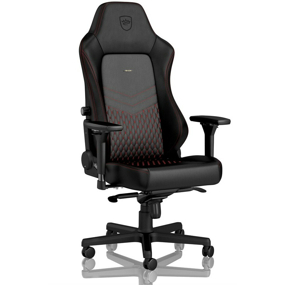 Игровое кресло Noblechairs HERO Real Leather Black/Red - NBL-HRO-RL-BRD