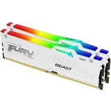 Оперативная память 64Gb DDR5 5600MHz Kingston Fury Beast White RGB (KF556C36BWEAK2-64) (2x32Gb KIT)