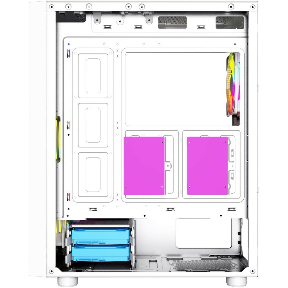 Powercase x4w white. Корпус POWERCASE Alisio x4w (CAXW-l4). POWERCASE Alisio x4w White. Корпус POWERCASE CAXW-l4. Корпус POWERCASE Alisio x4w White CAXW-l4 подсветка.