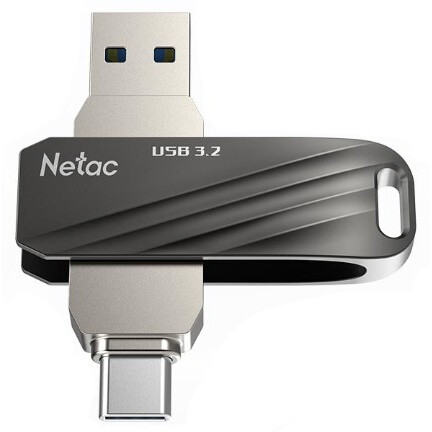 USB Flash накопитель 128Gb Netac US11 Silver/Black - NT03US11C-128G-32BK