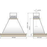 Вытяжка Elikor Вилла Валенсия 90П-650-П3Д Baked Milk/Oak Unpainted (943928)